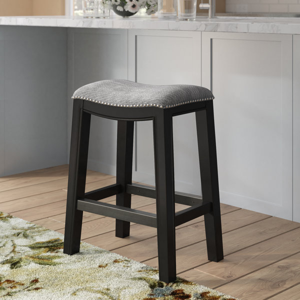 Lark Manor Nailhead Saddle Counter Stool & Reviews Wayfair Canada